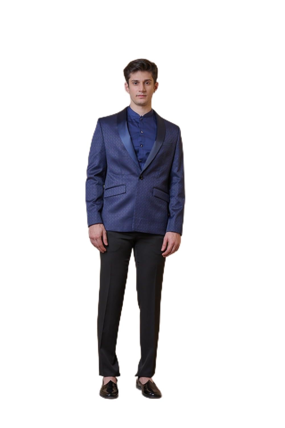 Navy Classic Jacquard Dinner Jacket