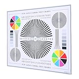 Housoutil Scheda di Test Focus e Ruota Colori per Telecamere di Sicurezza Accessorio per Calibrazione Lenti Grafico di Messa Fuoco per Installazioni Indoor e Outdoor