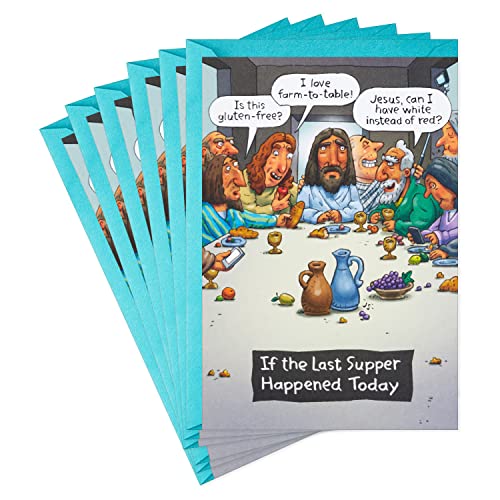 Hallmark Shoebox Pack of Funny Easter Cards, Last Supper (6