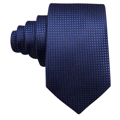 Image of Barry.Wang Ties for Men Silk Tie Sets Polka Dot Woven Necktie Pocket Square Cufflinks Business Wedding