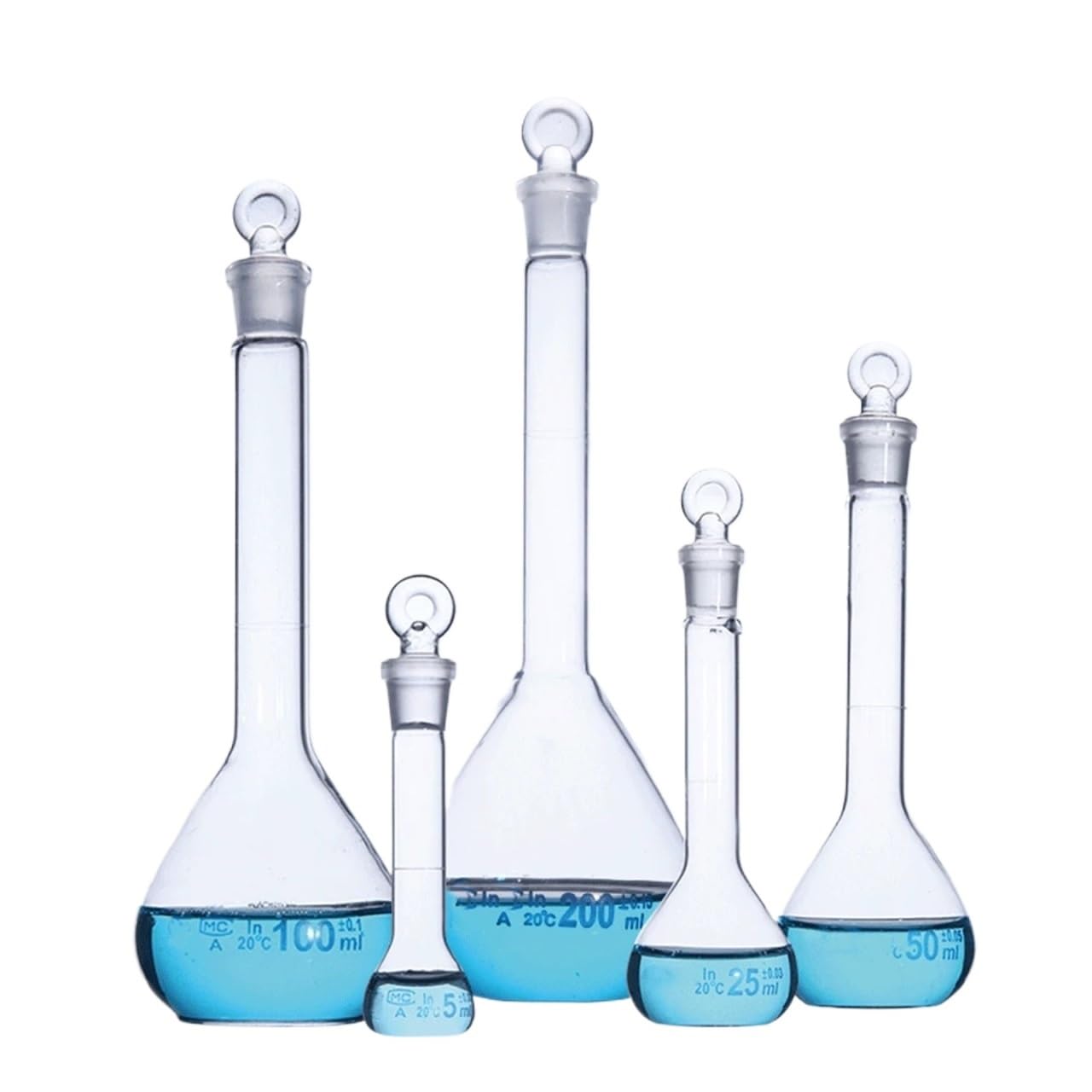 Borosilikat-Messkolben Erlenmeyerkolben, 1 bis 1000 ml Messkolben for Laborglaswaren, Experiment mit Stopfen(1000ml)