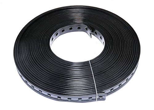 Preisvergleich Produktbild 1 Rolle (10 m) Lochband kunststoffummantelt schwarz (14 mm)