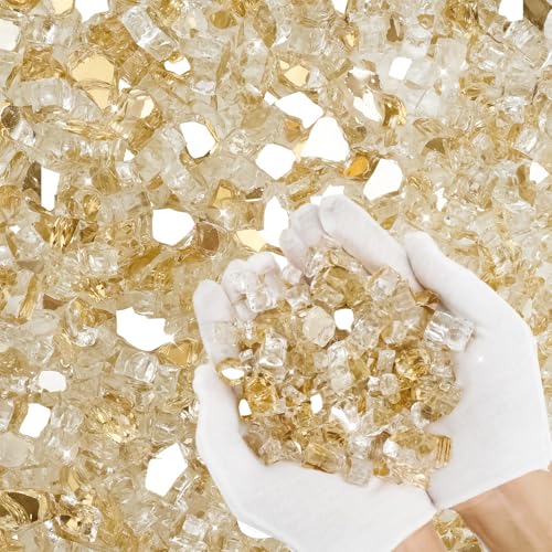 image for Skyflame High Luster 10-Pound Fire Glass for Fire Pit Fireplace Landsc