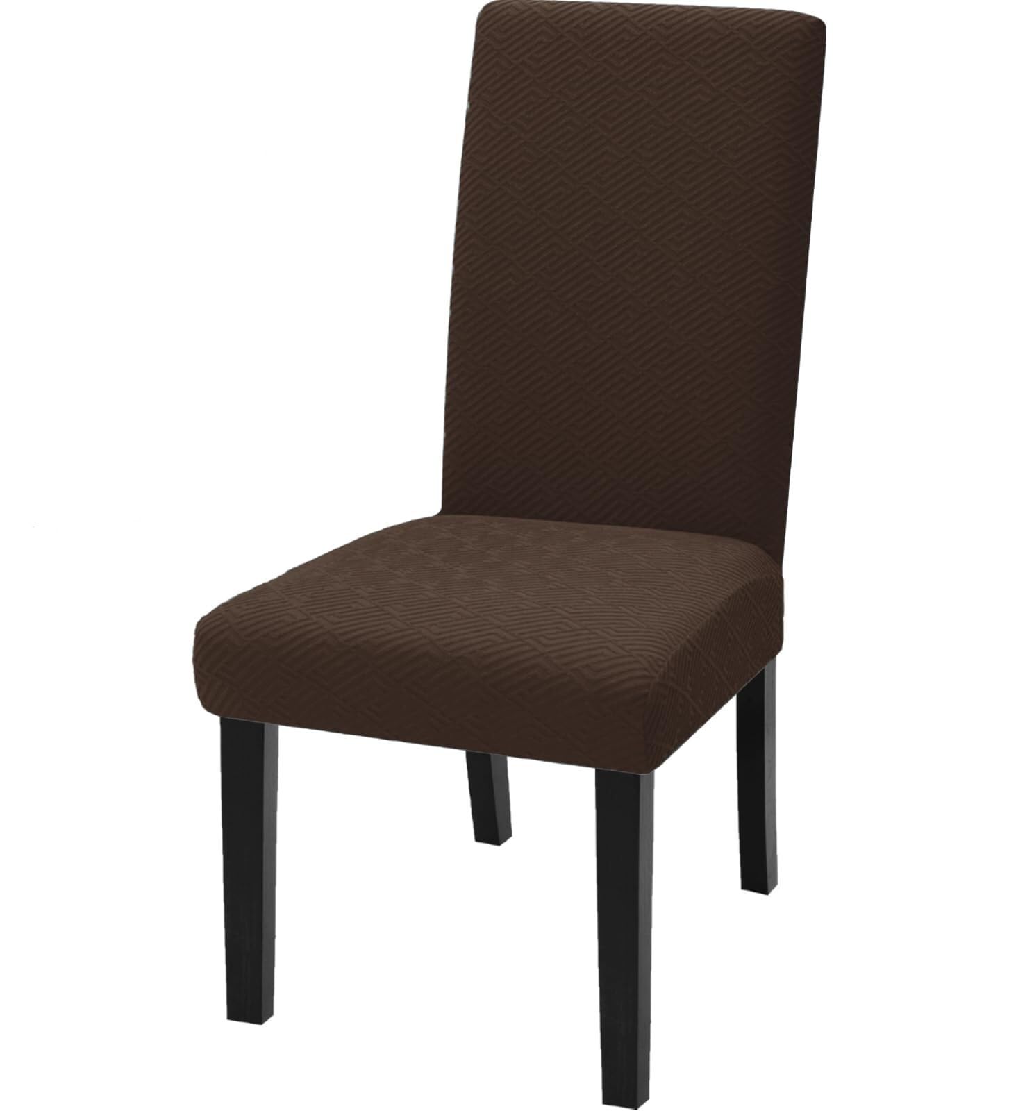 Housses de chaise de salon extensibles marron café anti-rayures