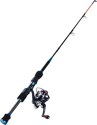 Goture Combo de carrete y caña de pescar en hielo, caña de pescar en hielo de alta visibilidad de 232428 pulgadas, medianamedia pesadaextra pesada