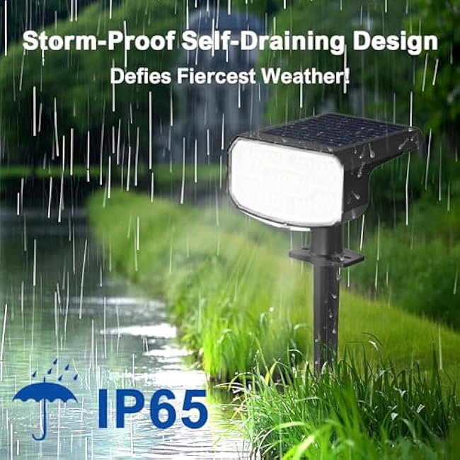 Solar Lights Solar Spot Lights 3000K/6500K Selectable 4 Lighting Modes