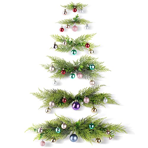 Wall Hanging Christmas Tree, Wall Mounted Xmas Tree with Christmas Ball, Artificial Christmas Decoration Save Space for Indoor Home Wall Party Decor (Small) Wall Hanging Christmas Tree, Wall Mounted Xmas Tree with Christmas Ball, Artificial Christmas Decoration Save Space for Indoor Home Wall Party Decor (Small)