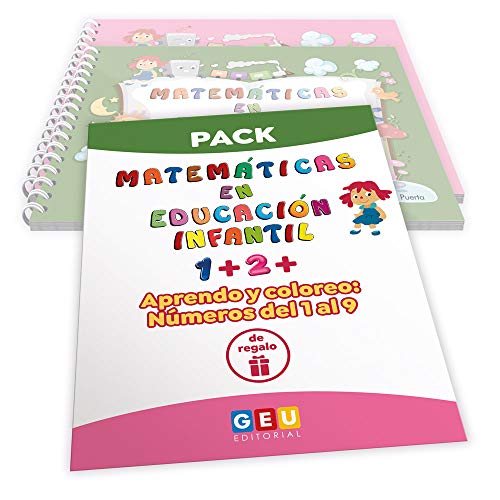 Pack Matemáticas Educación Infantil | Actividades De Cálculo y Problemas sencillos | Editorial Geu (Niños de 3 a 5 años)