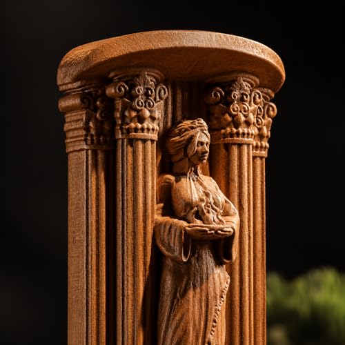 Estatua de Madera Hestia para Decoración de Altar miniatura 3