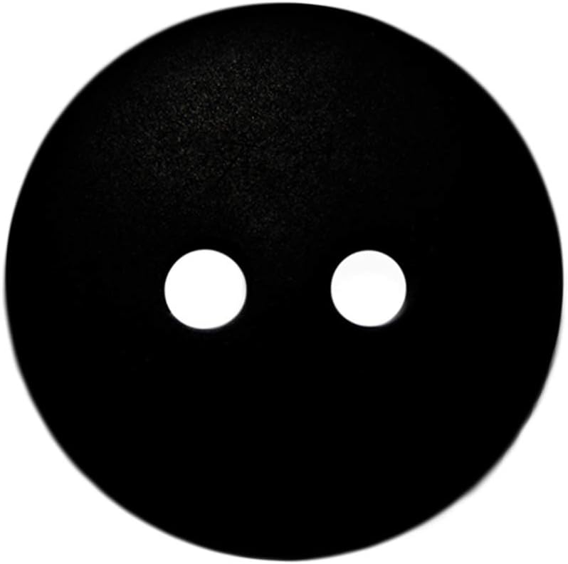 Standard Blouse Buttons with 2 Holes 22pc Set includes 11 Blouse Front Buttons x 15mm (9/16 Inch), 11 Blouse Sleeve Buttons x 13mm (1/2 Inch), Black, 22-Buttons