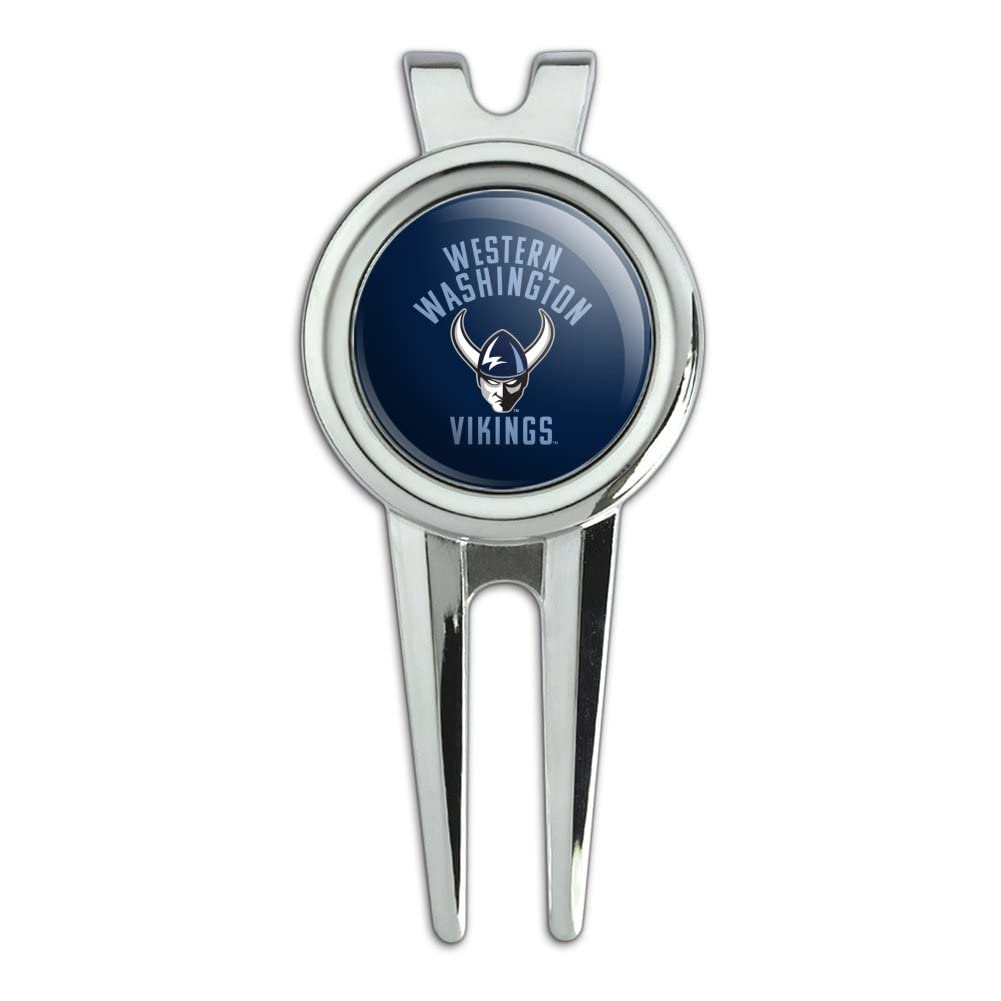GRAPHICS & MORE Western Washington University Vikings Logo Golf Divot Repair Tool and Ball Marker