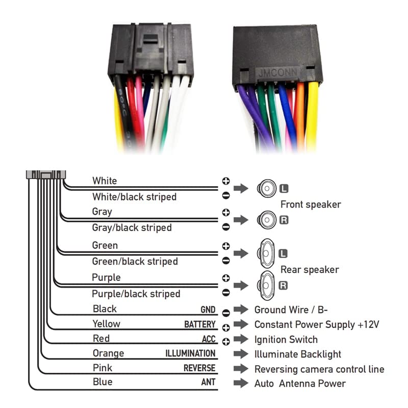 Detailed wiring diagram for the 16-pin harness