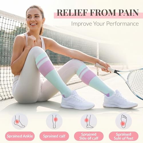 Image of fenglaoda Compression Socks for Women Men 3 Pairs Graduated Compression Support Circulation Socks for Nurses