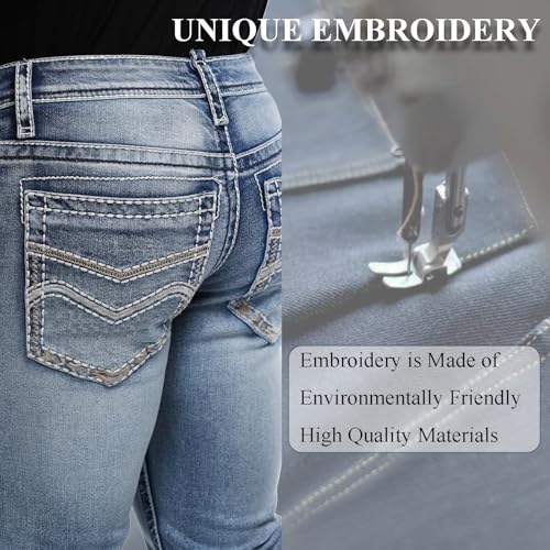 Classic Fit Jeans for Men Embroidered Design All Season Adult Denim Work Pants Everyday Casual Style Men's Pants2