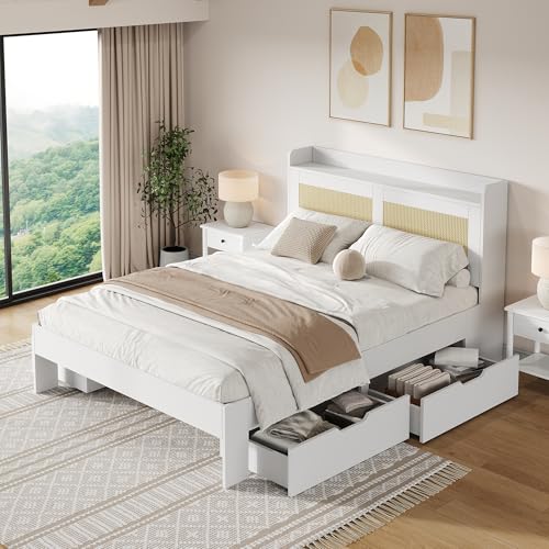 Generisch Holzbett,Polsterbett,Doppelbett,Stauraumbett,Bettrahmen mit...