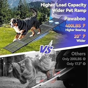 74'' L & 20'' W Longest Dog Ramp for Car - Extra Wide Lightweight Pet Dog Ramps for Large Dogs with Non-Slip Mesh, Outdoor Dog Ramp Up to 400LBS, Dog Steps Stair Get Into a Car SUV/Truck/RV/Bed 74 L 20 W Longest Dog Ramp for Car Extra Wide Lightweight Pet Dog Ramps for Large Dogs with Non Slip Mesh Outdoor Dog Ramp Up to 400LBS Dog Steps Stair Get Into a Car SUVTruckRVBed
