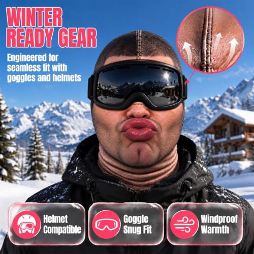 Funny Old Man Ski Mask Balaclava, Realistic Full Face Cover for Men Women - image 4