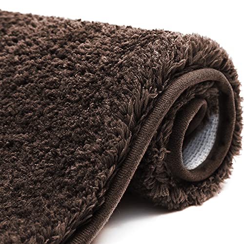 Color&Geometry Alfombrilla de Ba�o, Alfombra de Ba�o, Microfibra Suave, Esponjosa, Ultra Absorbente, Antideslizante, Lavable a M�quina, 50 x 80 cm (Marr�n)