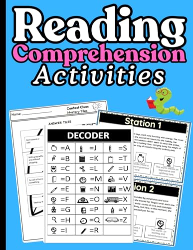 Kids Reading Activities, Educational Reading Games, 8-12 years old, Reading Activities Workbook
