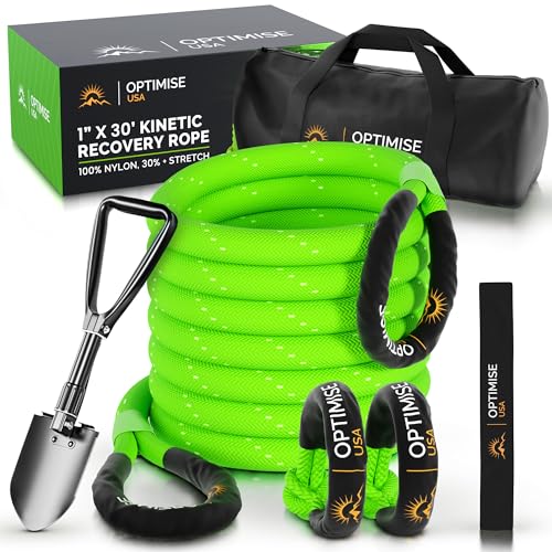 1" x30ft Kinetic Recovery Rope (48,500lbs) – Heavy Duty Recovery ...