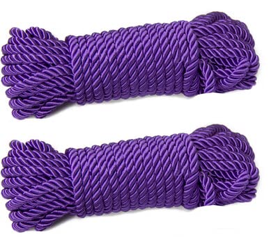 2 Pack DIY 32 feet 7mm Diameter Soft Polyester Nylon Rope So...