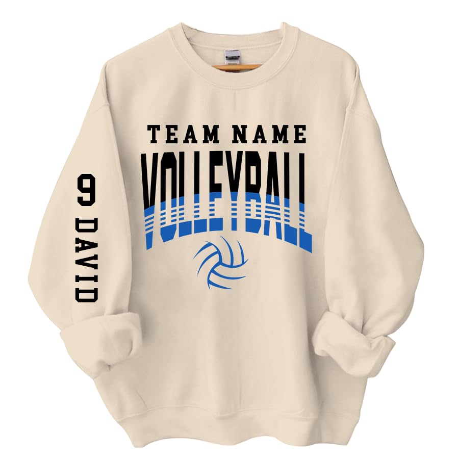 Personalized Leopard Mom Sweatshirt, Volleyball Mom Shirt for Women