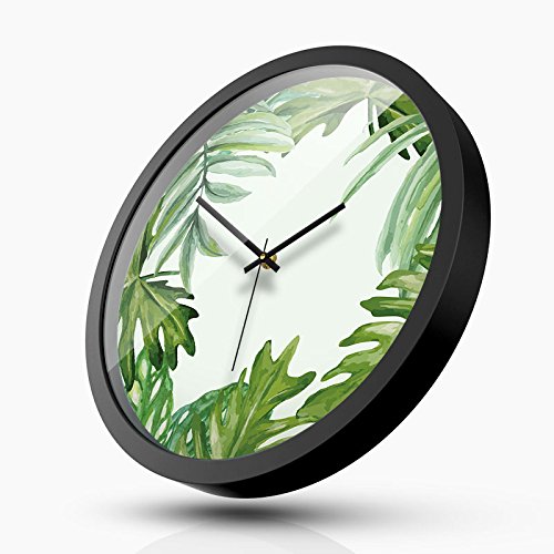 Breguht The Living Room Wall Clock Yunbai Series Innotime Clock Clock Clock Quartz Mute Large Bedroom Modern Watch Love Box,12 Inches (30Cm),The Love Black Frame Of The Time Leafmodern Decoration, Cla