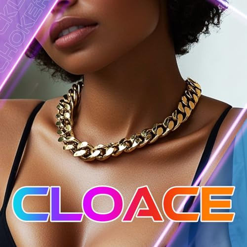 CLOACE Chunky Choker Necklace Gold Thick Necklaces Punk Cuban Chain Jewelry Accessories for Women3
