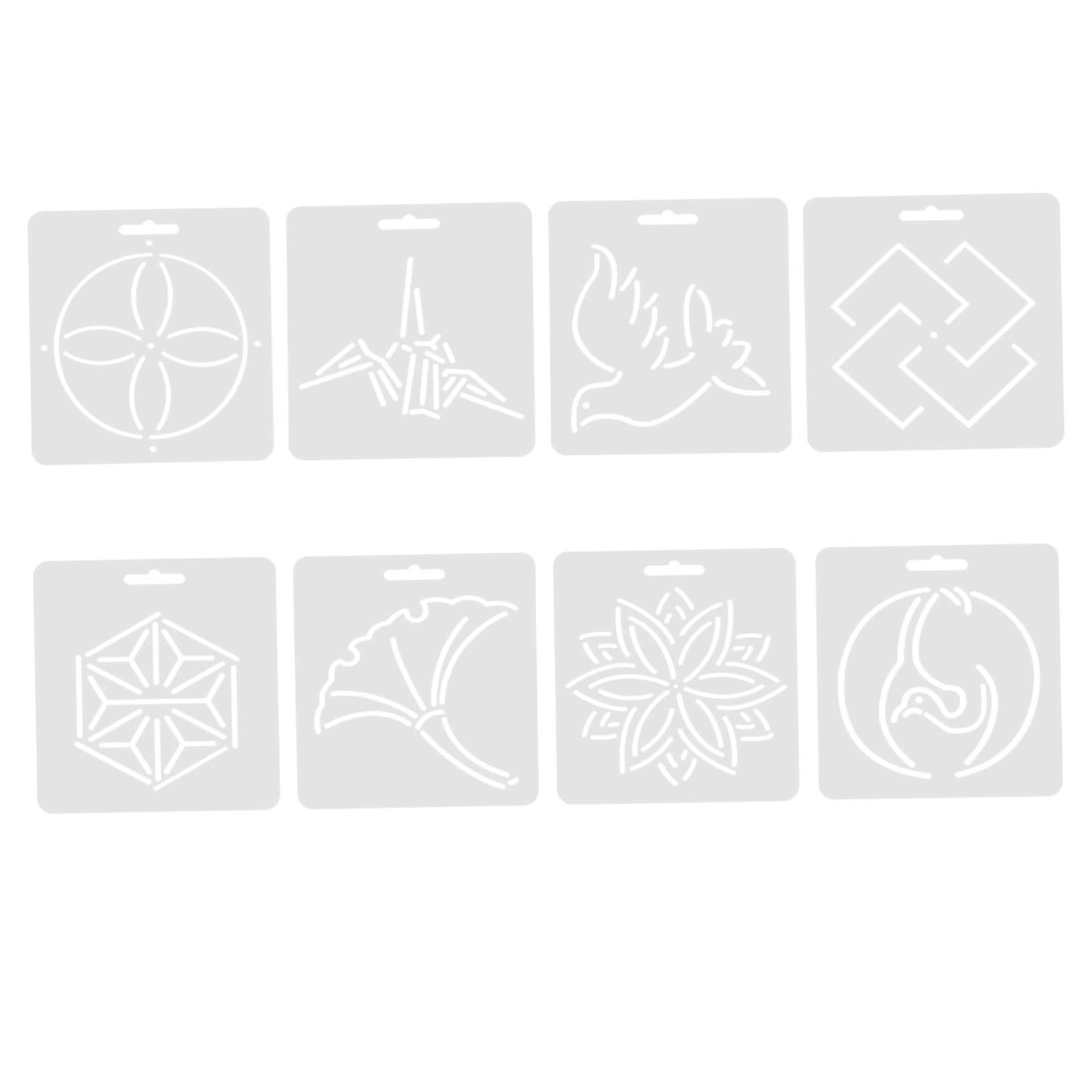 Righello da Cucito in Acrilico 8 Pezzi, Set per Patchwork | Modelli per Quilting e Stoffa, Portatile, Uso Efficiente per Lavorazioni Precise