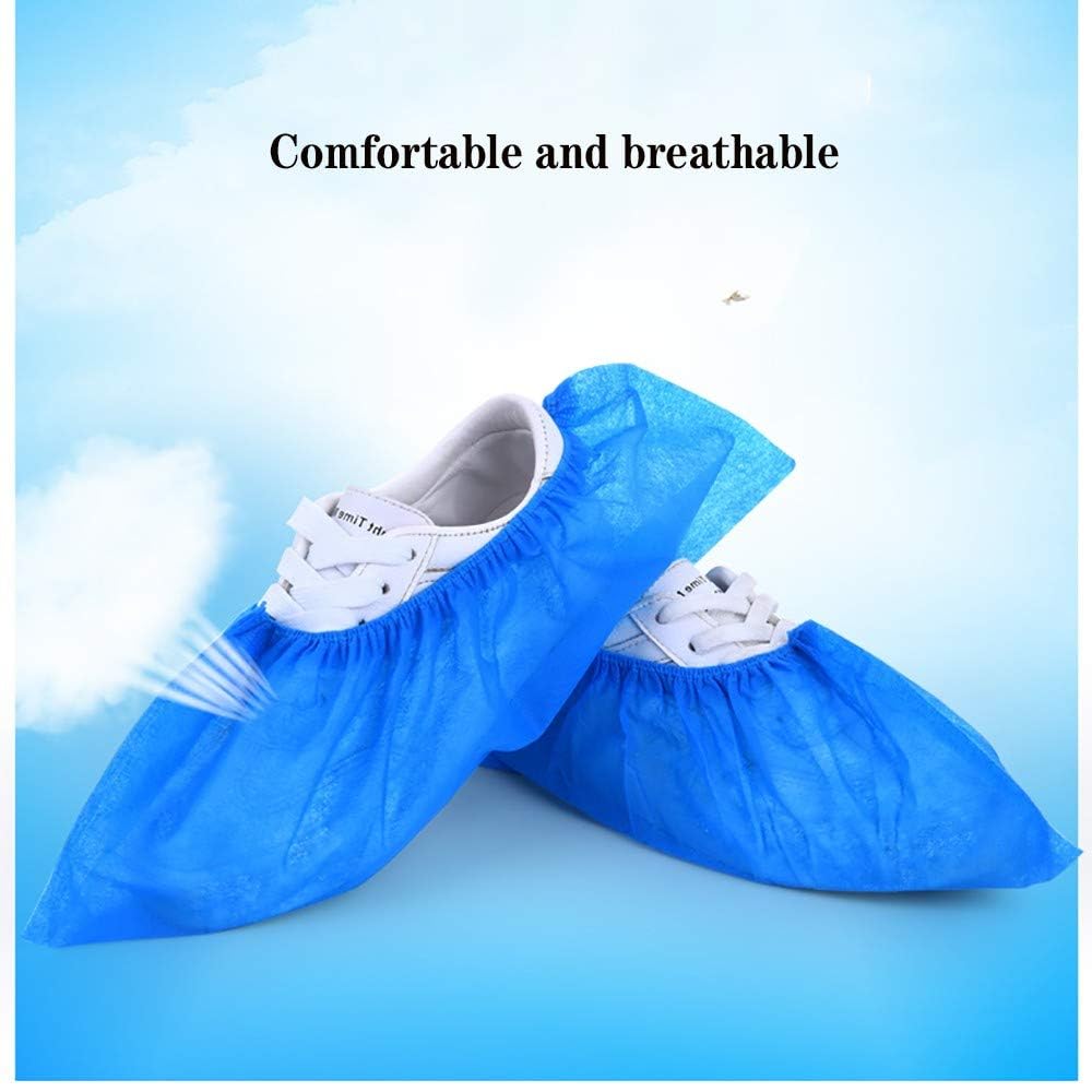 200Pcs Cubre Zapatos Desechables a Prueba de Polvo Impermeables Antideslizantes Cubrebotas No Tejidas Cubrebotas para Construcción Médica Lugar de Trabajo