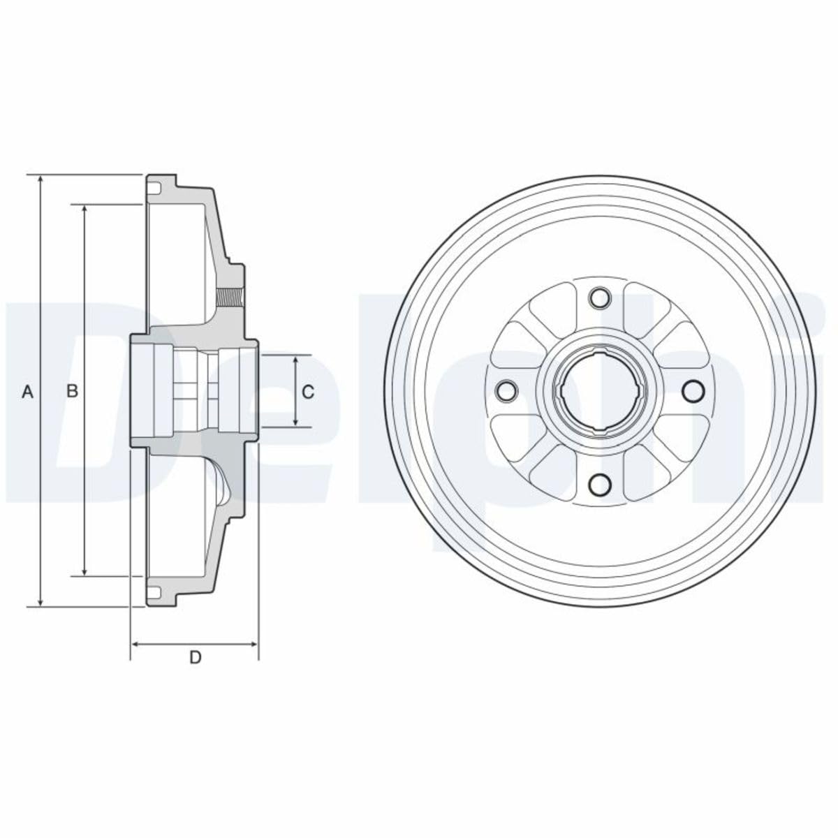 DELPHI Tamburo freno Posteriore BF577 Tamburi Dei Freni 2x Ø200mm Compatibilità con KIA RIO Station wagon DC RIO Tre volumi DC