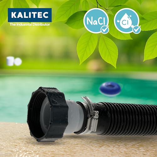 Kalitec Pool Adapter A - Schlauchadapter Pool 38mm und 32mm - Pool Zubehör Schlauchtülle mit Dichtring (2er Set)