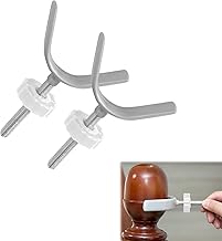 Child Gate Bolts, Spindle Screw Threaded Bolts, Baby Gate Screws, for Safety Gates and Guardrail for Stairs, 2 Pieces (White)