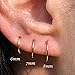 6mm Extra Small 22 GA Gold Filled Hoop Earrings Cartilage Nose Septum Ear Helix Tragus Piercing Hypoallergenic Thin Tiny Hoops (6mm 22 Gauge | 1 Pair, 14K Gold Filled)