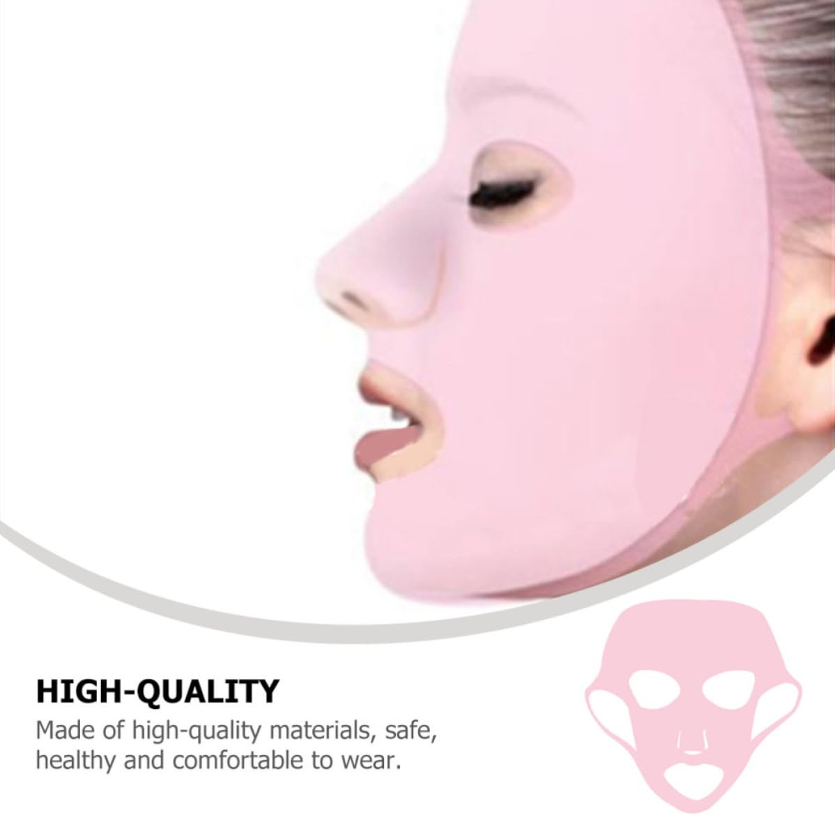SHOWERORO 4pcs Earhook Silicone Mask Shield Face Moisturizing Non-skid | Comfortable to Wear, Silicone Build, Beauty Mask Accessory for Home Use, Facial Fit with Ear Hook