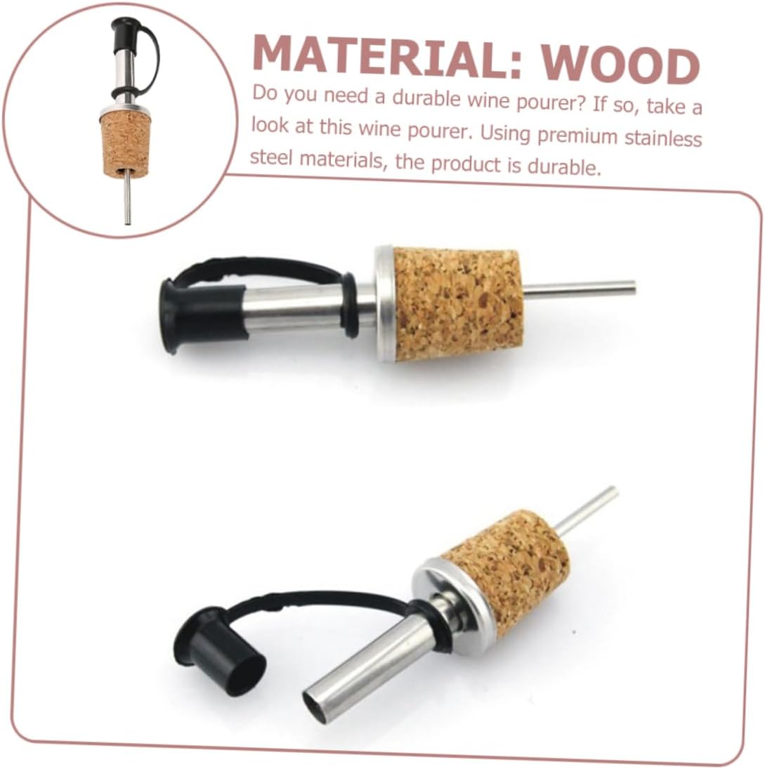 SOLUSTRE 8pcs Reusable Wine Spout Pourer Stainless Steel Wine Stopper and Pourer for Preserving Beer and Liquor for Friends and Family Gatherings