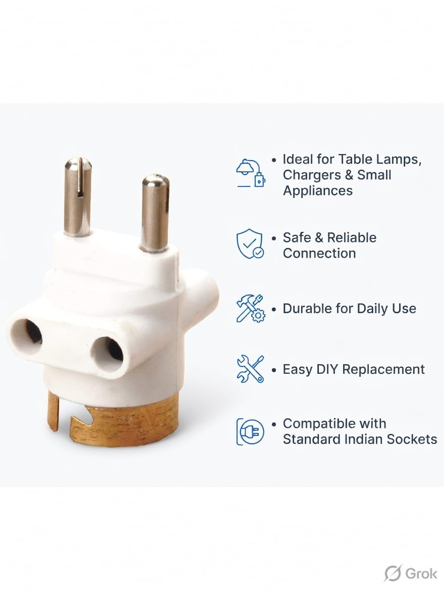 A. SHARIF 2 Pin Adapter - Bulb Holder & Plug -5