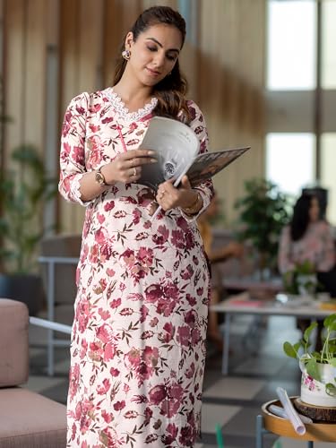 Image of Gerua By Libas Printed Silk Blend Straight Kurta With Palazzo | daily wear suit