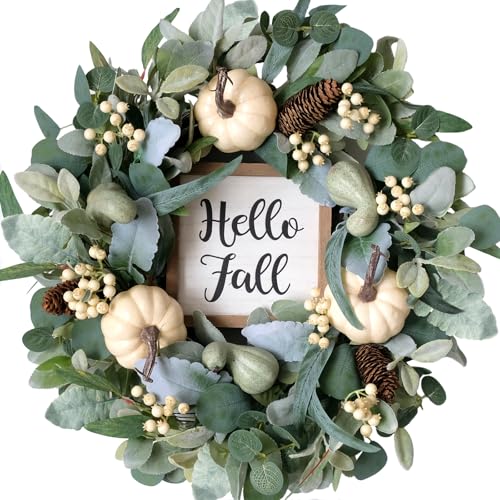 CIR OASES 20inch Fall Wreath Pumpkin Wreath Harves