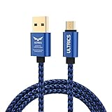 ULTRICS Micro USB Kabel 3M, Nylon Geflochten Ladekabel High Speed 480Mbps Datenkabel, Schnellladekabel Kompatibel mit Samsung Galaxy S6/S7 Edge, Nokia LG, PS4 Xbox, Tablet und andere Android