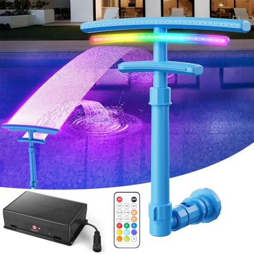 Doppelsprüh-Solar-Poolbrunnen für oberirdische Pools, Pool-Wasserfall-Luftsprudler mit 9-farbigen LED-Lichtern, verstellbarer Pool-Sprinkler-Brunnen Schwimmbadkühler, Pool-Zubehör, Pool-Dekor Doppelsprüh-Solar-Poolbrunnen für oberirdische Pools, Pool-Wasserfall-Luftsprudler mit 9-farbigen LED-Lichtern, verstellbarer Pool-Sprinkler-Brunnen Schwimmbadkühler, Pool-Zubehör, Pool-Dekor