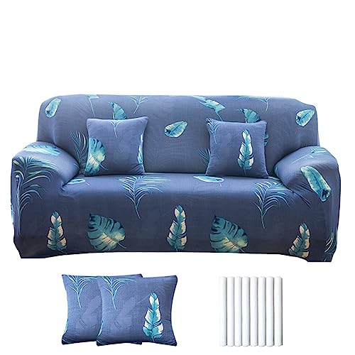 Syarerla 北欧風 ソファカバー 3人掛け 肘付き 肘あり クッションカバー2枚 一体型 そふぁーかばー 柔らかい 犬 猫 キズ防止 ソファー保護カバー 伸縮素材 洗濯可能(カラー#02)