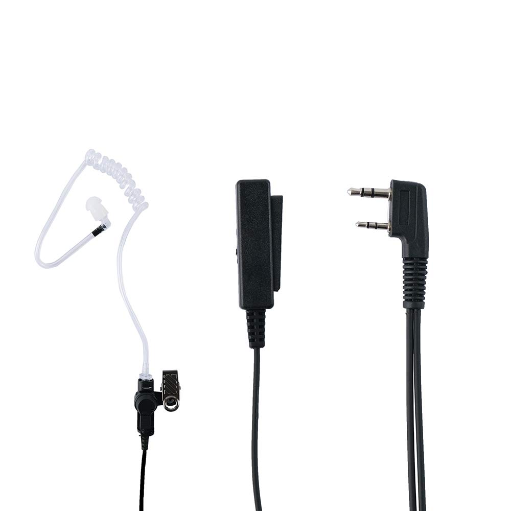 Oreillette Surveillance Avec Tube Acoustique Transparent Pour Talkie-walkie Kenwood, Baofeng, TYT, Zastone (bouton PPT, Micro Inclus)
