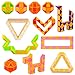 Sunshane 12 Stück 24 Blöcke Mini Schlangen Würfel, Magische Schlange Geschwindigkeit Würfel, Twist Puzzle Spielzeug für Kinder Party Bag Füllstoffe, Party Supplies, Zufällige Farbe