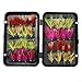 32/24-Piece Fly Fishing Flies Kit with Dry Flies and Wet Nymphs for Trout, Bass, and Salmon Fishing, Compact and Portable（B-32PCS）