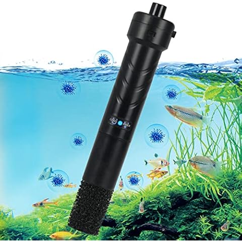 Coospider Aquarium UV Light Steriliser Submersible in-Tank Filter Green Algea Killer Fish Tank Deodorizer and Green Water Cloudy Foggy Prevention Clean Cover