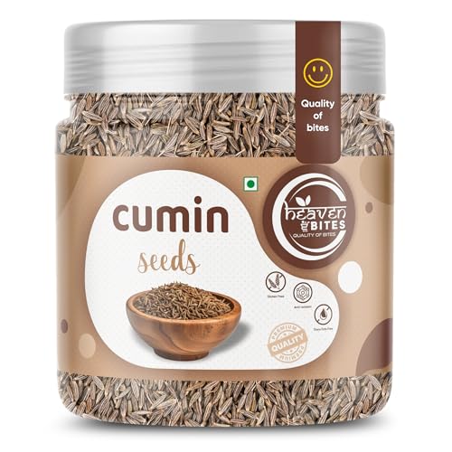 Image of Heaven Bites 100% Natural & Fresh Whole Cumin Seeds Jeera 100GM | No added Colours Sabut Jeera - Flavorful Spice for Indian Cooking & Seasoning - Rich Aroma & Flavor