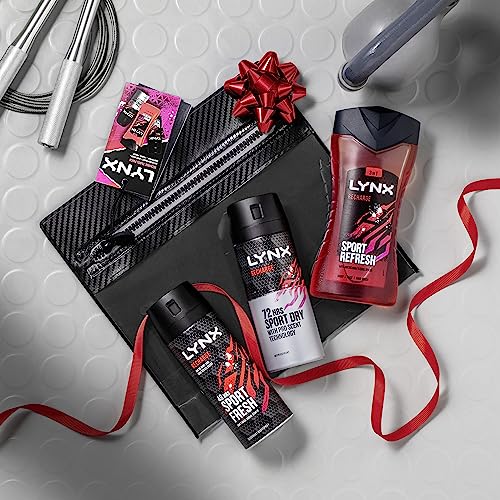 LYNX Recharge Travel Pouch Washbag Gift Set body wash, body spray & anti-perspirant perfect for his daily routine 3 piece - Image 6