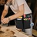 Rexmica Waist Tool Apron with Multiple Pockets, Canvas Half Apron with Adjustable Waist Straps for Men and Women, Work Apron for Woodworkers, Electrician, Mechanics, Gardener, Black
