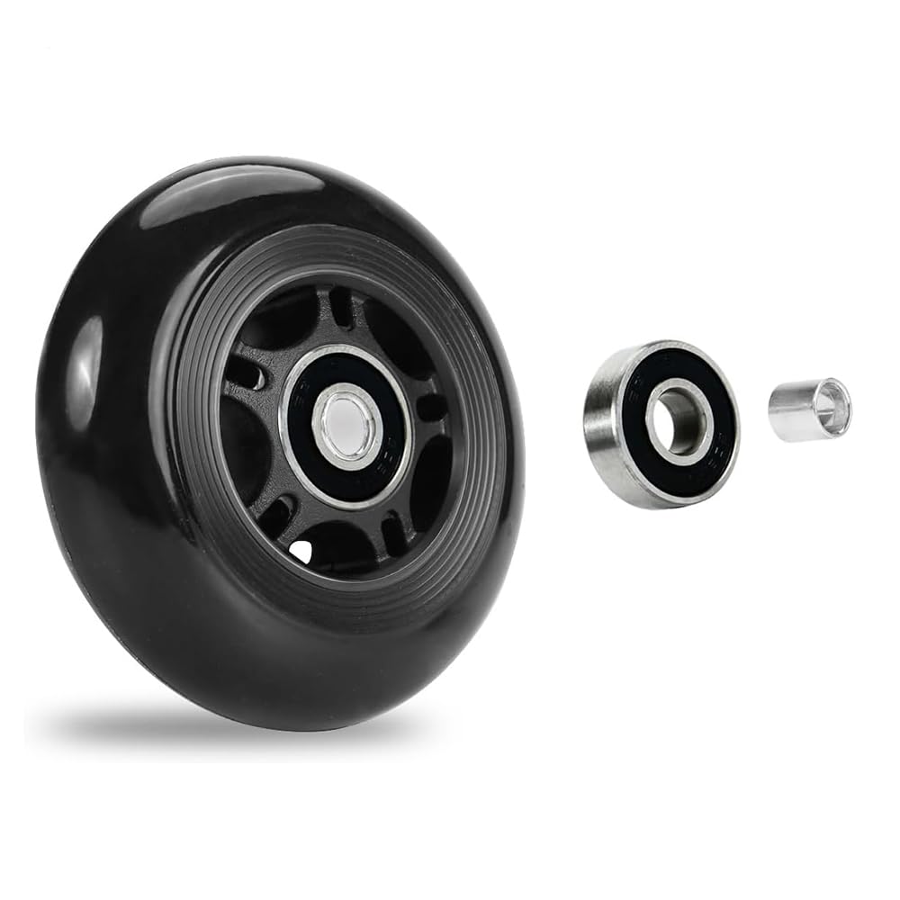 Roues de Roller en Ligne 64 mm, 70 mm, 72 mm, 76 mm, 80 mm, Roues de Rechange pour Roller Hockey avec roulements ABEC 9, Lot de 8, pour intérieur et extérieur